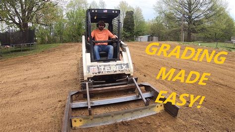 homemade skid steer land plane|driveway leveler for skid steer.